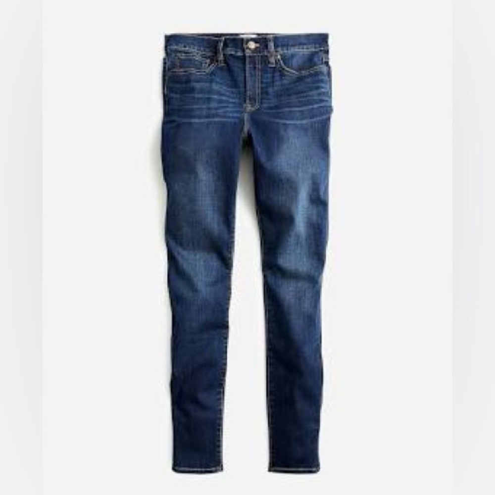 J.Crew 9" mid-rise toothpick jean in Point Lake wash